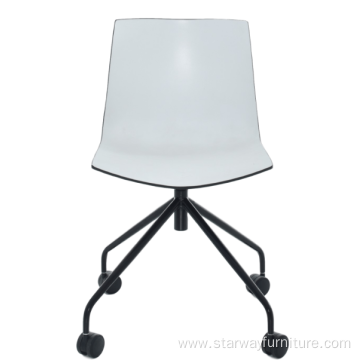 office colorful swivel plastic modern chair